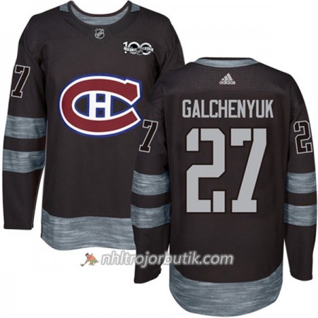 Män Ishockey Montreal Canadiens Tröja Alex Galchenyuk 27 1917-2017 100th Anniversary Adidas Svart Authentic